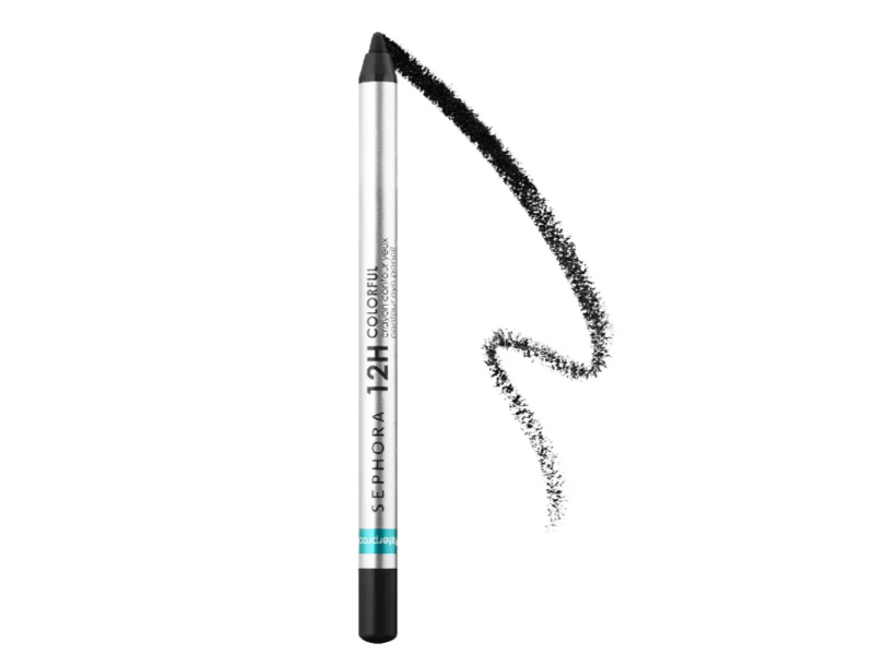 Sephora Collection 12H Colorful Waterproof Contour Eye Pencil, Black Lace, 0.045 oz/1.3 g