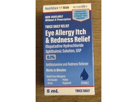 HealthCareAisle Eye Allergy Itch & Redness Relief, Sterile, 0.1%, 5mL - thumbnail 2