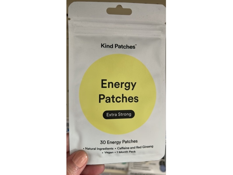 Kind Patches Energy Patches, Extra Strong Caffeine, 30 Count