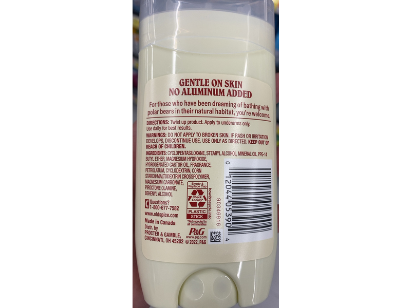 Old Spice Men's Gentleman's Blend Deodorant, Himalayan Sea Salt & Sea Minerals Scent, 3 oz/85 g, Pack Of 3