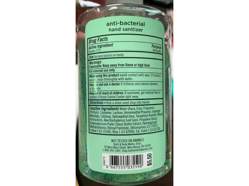 Bath & Body Works Sweater Weather Anti-Bacterial Hand Sanitizer, 7.6 fl oz/225 mL