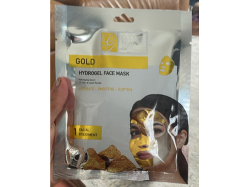 Global Beauty Care Hydrogel Face Mask, Gold, 1 Count