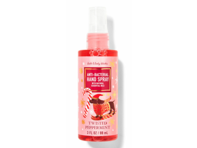 Bath & Body Works Anti-Bacterial Hand Spray, Twisted Peppermint, 3 fl oz/88 mL