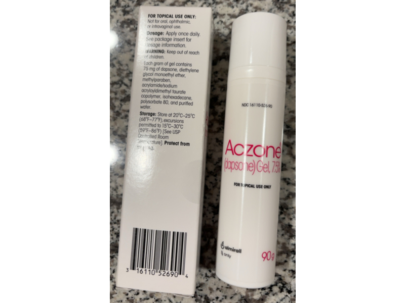 Aczone (dapsone) Gel, 7.5%, 90 g, Almirall (Rx)