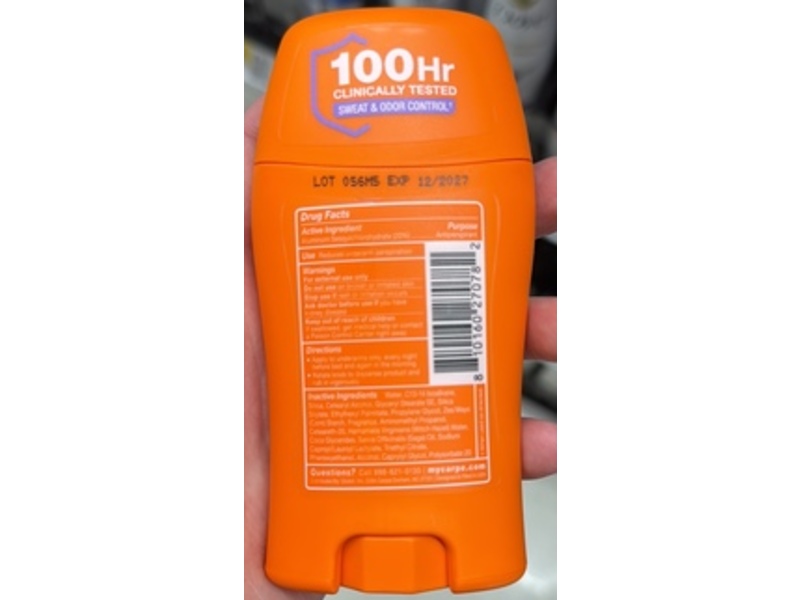 Carpe Underarm Antiperspirant Deodorant, Lavender Citrus, 1.76 oz/50 g