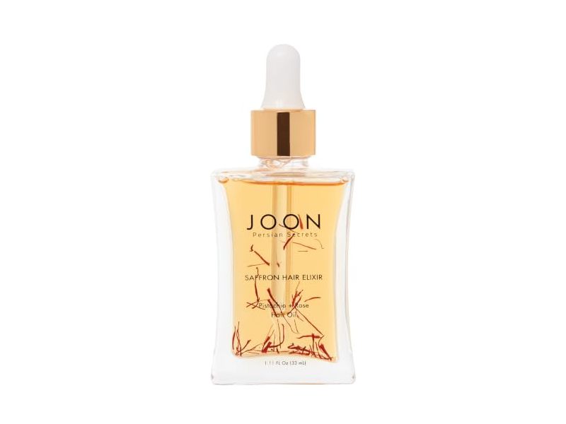 Joon Saffron Rose Hair Oil Elixir, Pistachio & Rose Hair Oil, 1.11 oz/33 mL