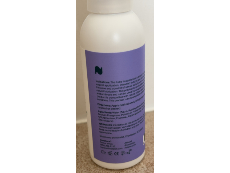 Natalist The Lube, Rose Scented, 2.0 fl oz/60 mL