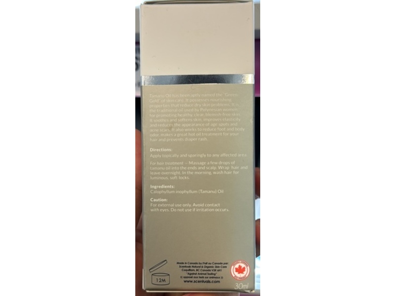 Scentuals Pure Tamanu Oil, 1 fl oz/30 mL