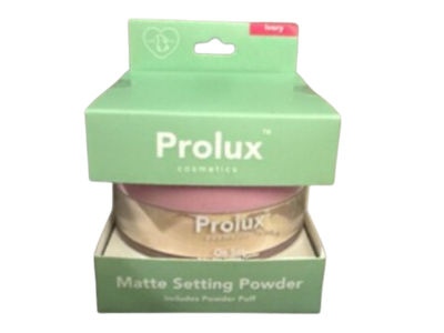 Prolux Cosmetics Matte Setting Powder, Ivory, 0.35 oz/10 g