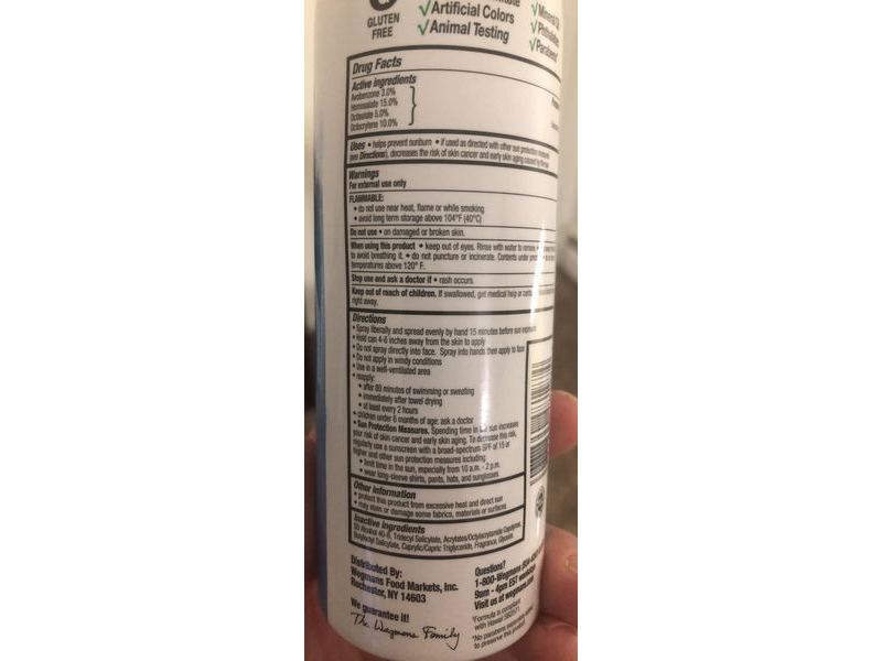 Wegmans Sport Clear Continuous Spray Sunscreen, SPF 70, 156 g