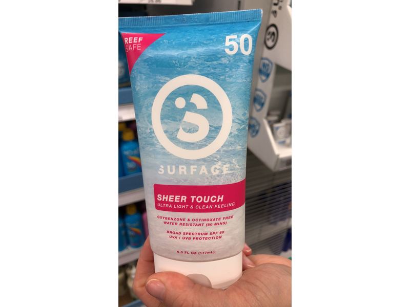 Surface Sheer Touch Sunscreen Lotion, SPF 50, 6 fl oz/177 mL