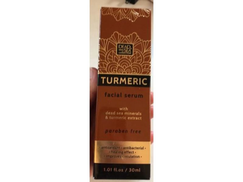 Dead Sea Collection Facial Serum, Turmeric, Paraben Free, 1.01 fl oz/30 mL