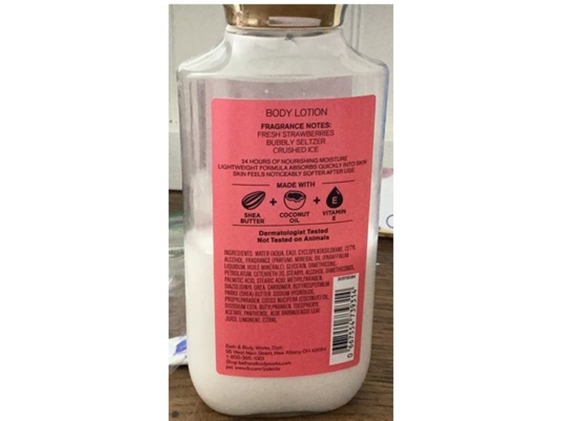 Bath & Body Works Body Lotion, Strawberry Soda, 8 fl oz/236 mL