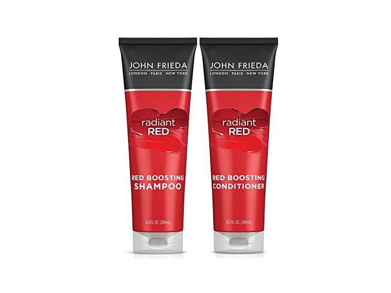 John Frieda Red Boosting Shampoo & Conditioner Set, Radiant Red, 8.3 fl oz/245 mL