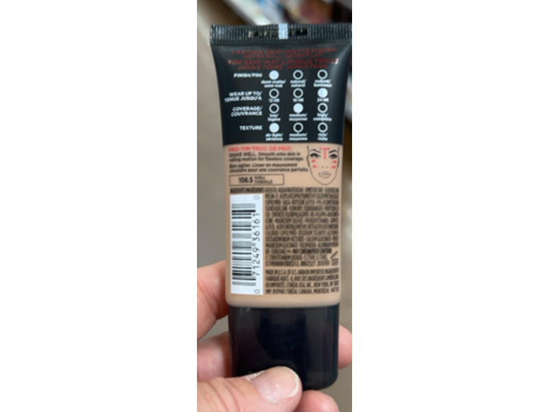 L’Oreal Paris Makeup Infallible Pro-Matte Liquid Longwear Foundation, Shell 106.5, 1 fl oz/30 mL