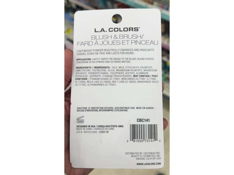 L.A. Colors Deluxe Blush & Brush, CBC141 Natural, 0.12 oz/3.5 g