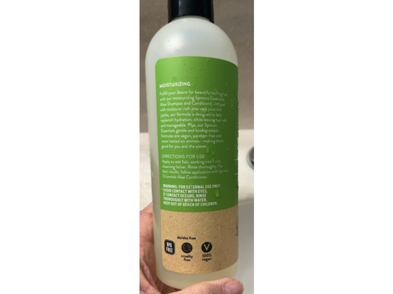 Sprouts Moisturizing Shampoo, Aloe, Jojoba, 16 fl oz/473 mL