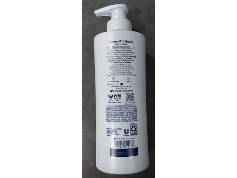 Dove Volume & Fullness Shampoo, 18 fl oz/532 mL