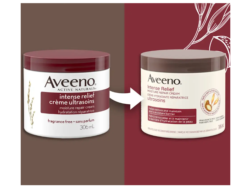Aveeno Intense Relief Moisture Repair Cream, 306 mL