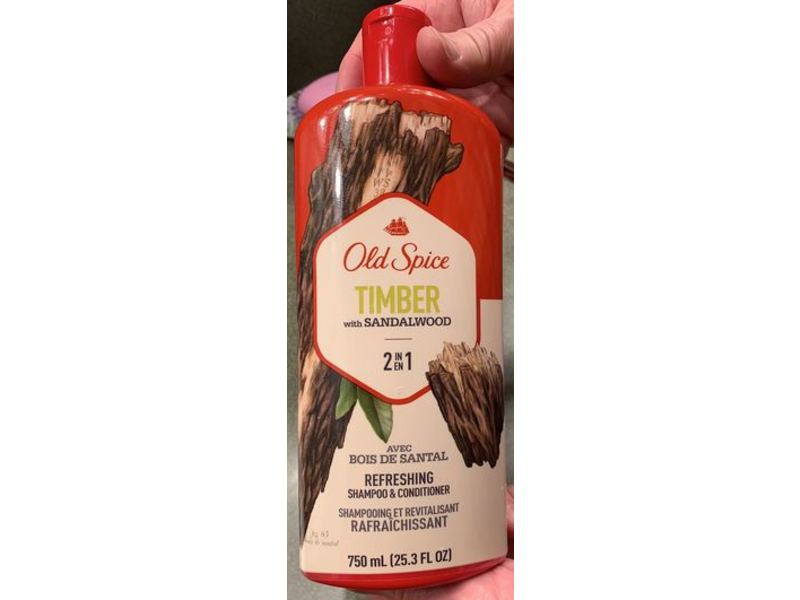 Old Spice Timber 2-In-1 Shampoo & Conditioner, 25.3 fl oz/750 mL