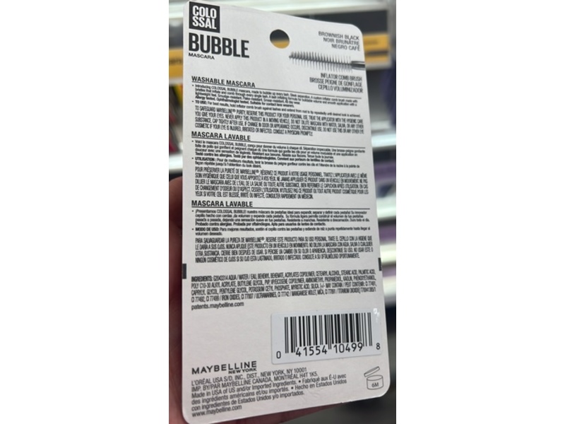 Maybelline Colossal Bubble Mascara, 803 Brownish Black, 0.33 fl oz/10 mL
