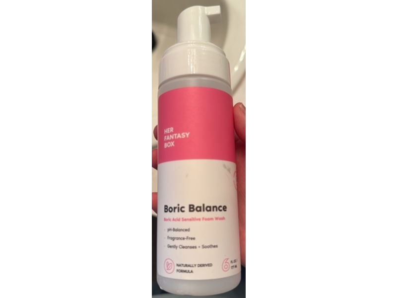 Her Fantasy Box Boric Balance Foam Wash, 6 fl oz/177 mL