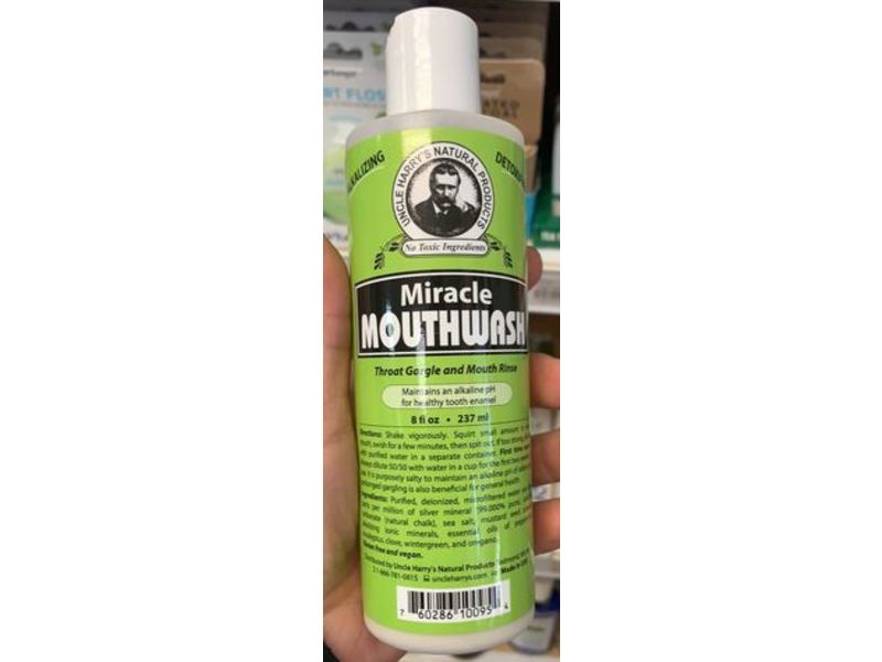 Uncle Harry's Natural Miracle Mouthwash, 8 fl oz/237 mL