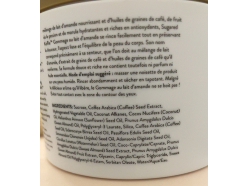 Drunk Elephant Sugared Koffie Almond Milk Scrub, Coffee Seed Oil Sugar, 9 fl oz/270 mL