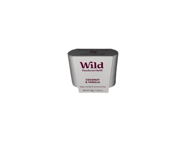 Wild Cosmetics Deodorant Refill, Coconut & Vanilla, 1.4 oz/0.40 g