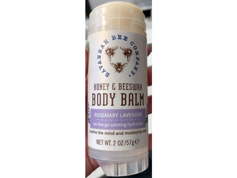 Savannah Bee Company Honey & Beeswax Body Balm, Rosemary Lavender, 2 oz/57 g