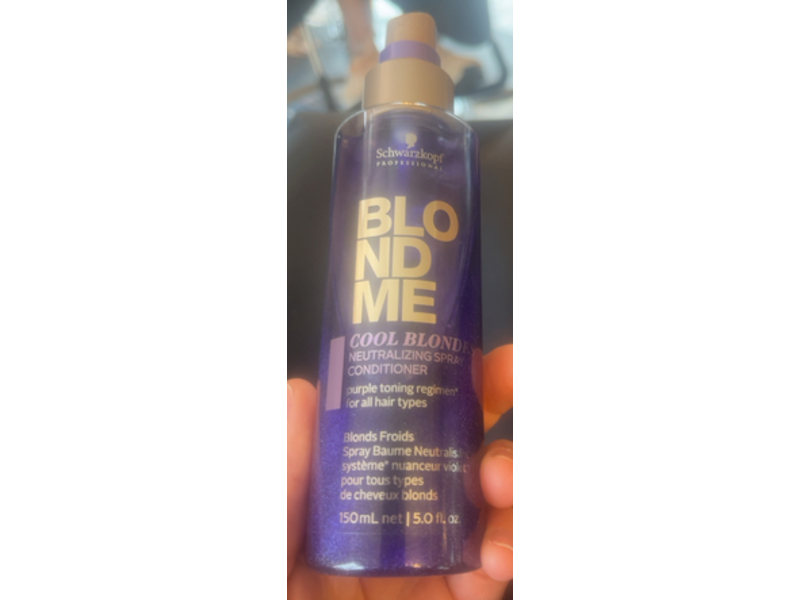 Schwarzkopf Blond Me Cool Blondes Neutralizing Spray Conditioner, 5.07 fl oz/150 mL
