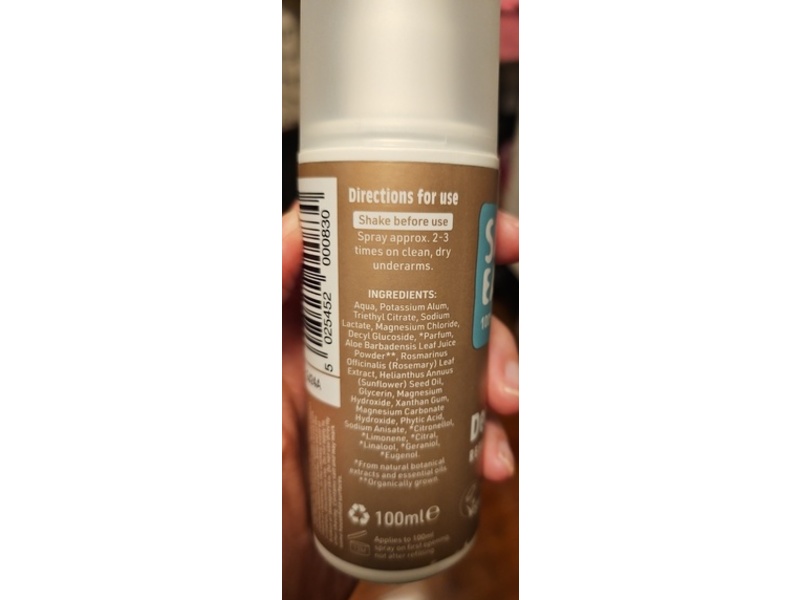 Salt Of The Earth Deodorant, Ginger + Jasmine, 3.38 fl oz/100 mL