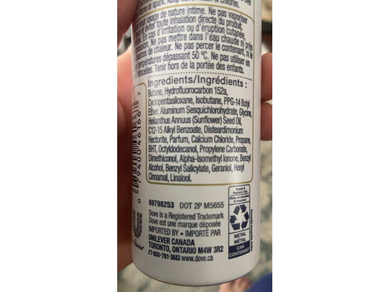 Dove Advanced Care Dry Spray Antiperspirant, Apple & White Tea Scent, 107 g