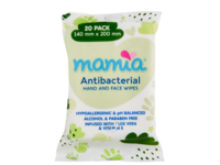 Mamia Antibacterial Hand & Face Wipes, 20 Count - thumbnail 1