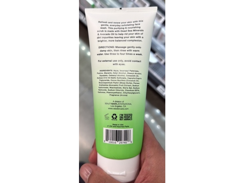 Vitamins & Sea Beauty Purifying Face Scrub, Dead Sea Minerals Avocado, 5.1 fl oz/150 mL