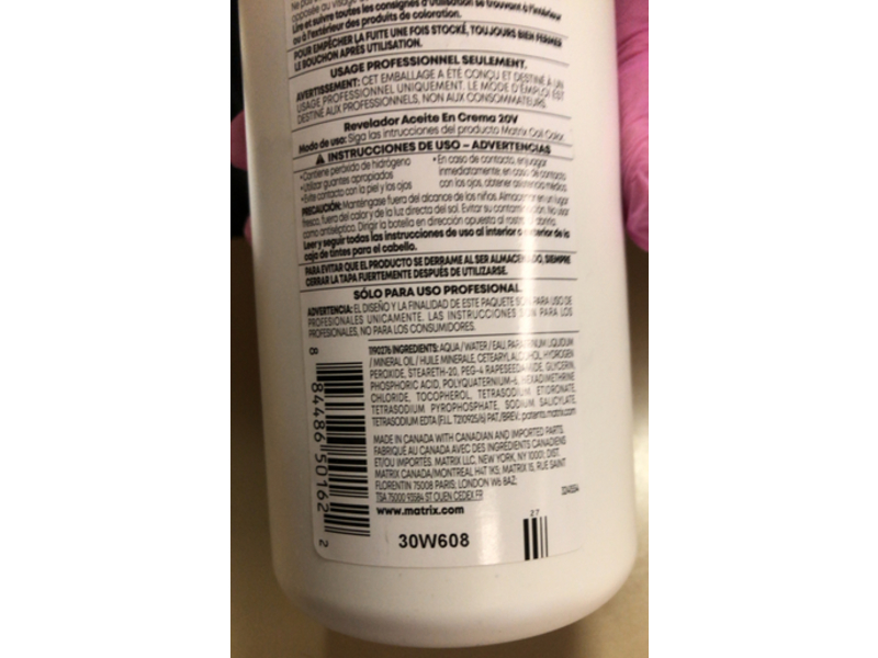 Matrix Coil Color Cream Developer, 20 Volume, 32 fl oz/946 mL