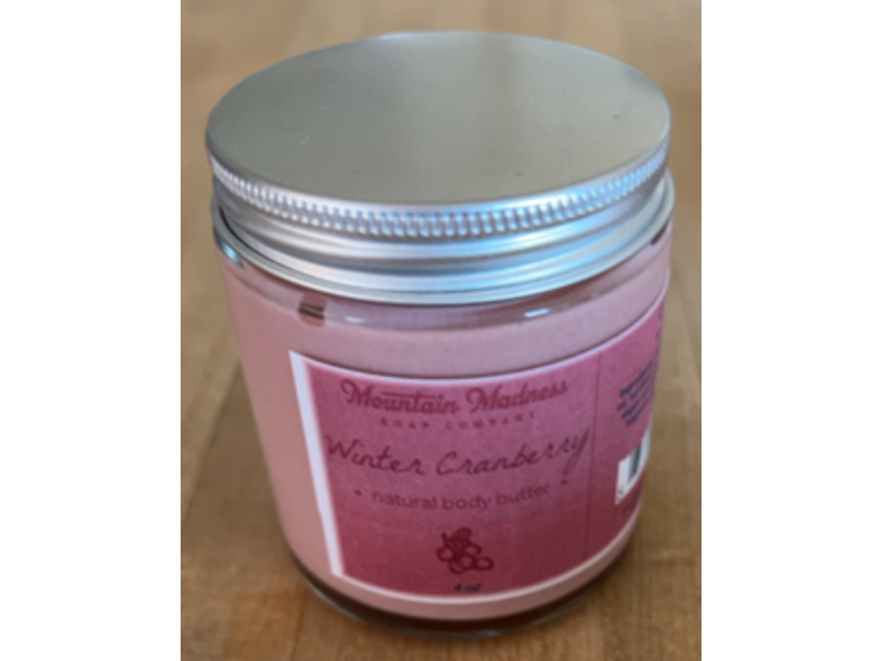 Mountain Madness Natural Body Butter, Winter Cranberry, 4 oz