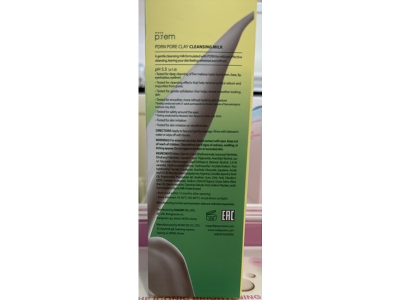 Make Prem Pdrn Pore Clay Cleansing Milk, 6.76 fl oz/299 mL
