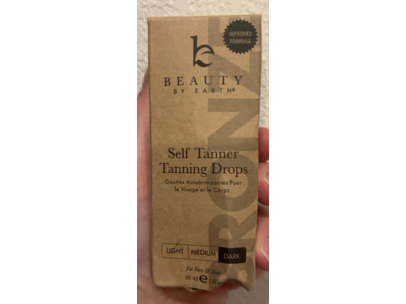 Beauty By Earth Self Tanner Tanning Drops, Dark, 1 fl oz/30 mL