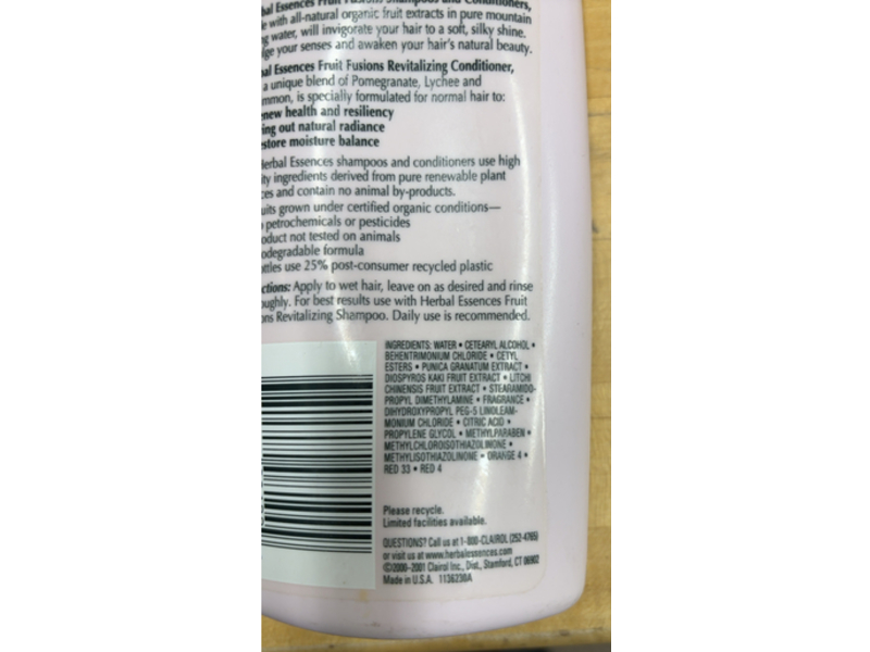 Herbal Essences Fruit Fusions Revitalizing Conditioner, Pomegranate, Lychee & Persimmon, 12 oz/340 g