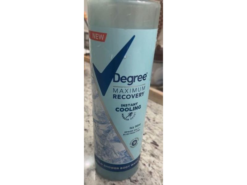 Degree Maximum Recovery Instant Cooling Shower Body Wash, Ice Mint, 22 oz