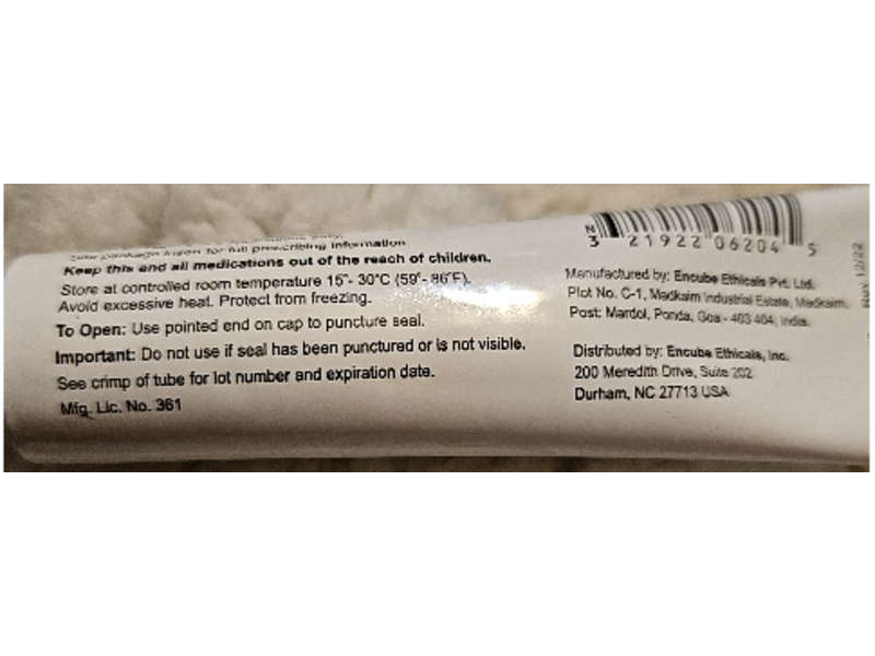 Triamcinolone Acetonide Cream 0.1%, 15 g, Encube (Rx)