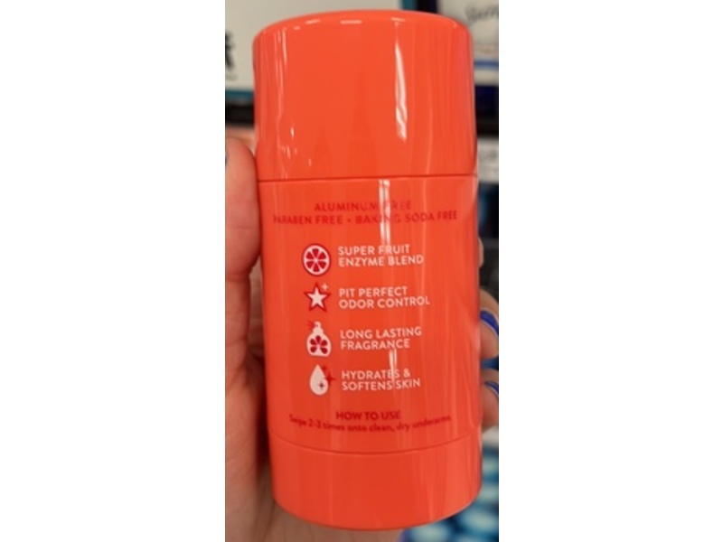 Juus Fruit Powered Freshness Deodorant, Pink Guava, 2.6 oz/75 g