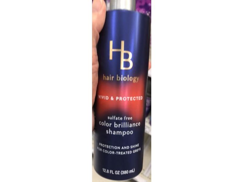 Hair Biology Color Brilliance Shampoo, Vivid & Protected, Sulfate Free, 12.8 fl oz/380 mL