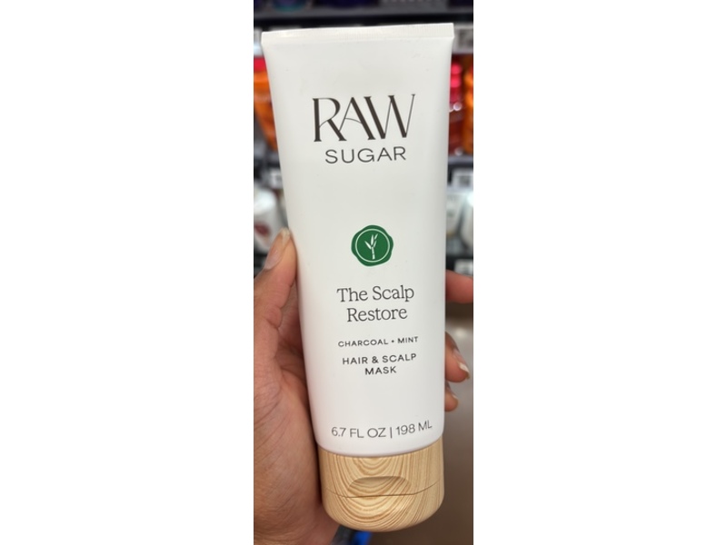 Raw Sugar The Scalp Restore Hair & Scalp Mask, Charcoal + Mint, 6.7 fl oz/198 mL