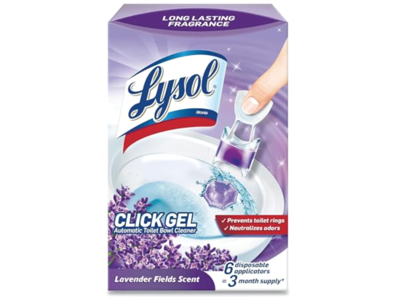 Lysol Click Gel Automatic Toilet Bowl Cleaner, Lavender Feilds Scent , 6 Count