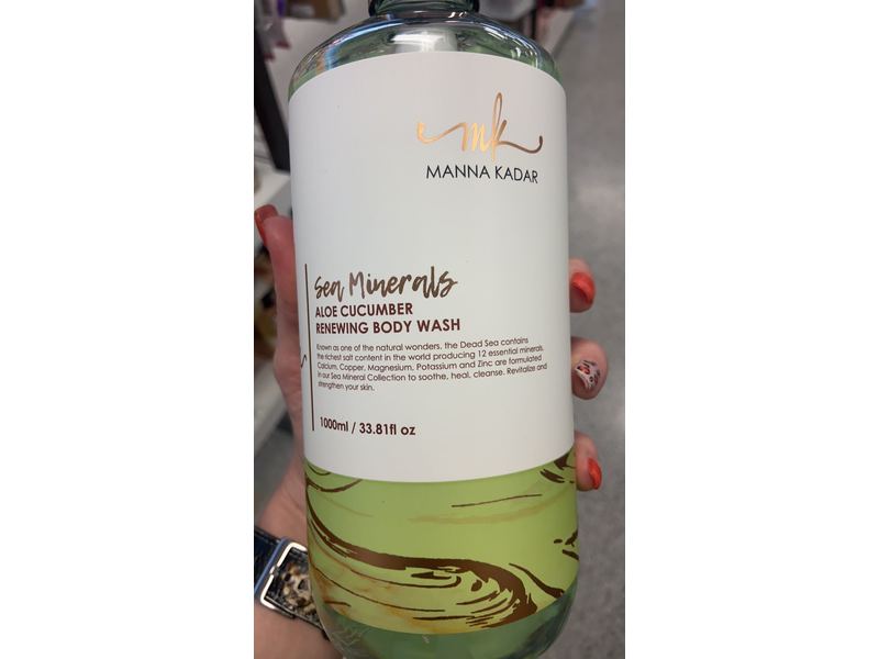 Manna Kadar Sea Minerals Renewing Body Wash, Aloe Cucumber, 33.81 fl oz/1000 mL