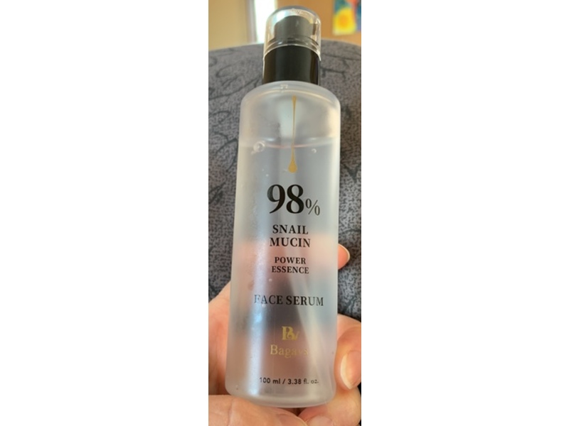 Bagavs Power Essence Face Serum, 98% Snail Mucin, 3.8 fl oz/100 mL