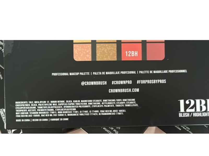 Crown Brush 12BH Blush/Highlight Palette, 1.69 oz/48 g