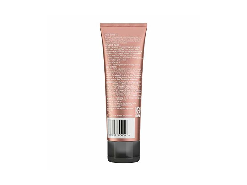Biore Gentle Pore Refining Scrub, Rose Quartz + Charcoal, 4 oz/113 g